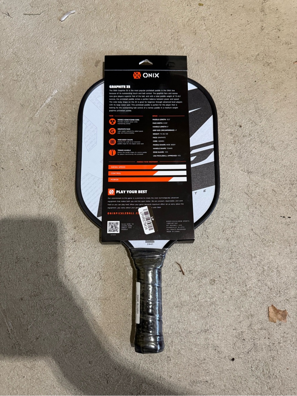 ONIX Graphite Z5 Pickleball Paddle - Black and White NWT - Picture 4 of 6